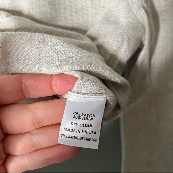 Stillwater Tan Linen One Shoulder Top Size XS - Picture 3 of 5
